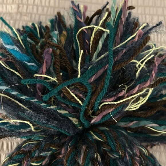 Handmade hand knitted super heavy duty, colorful beanie, one size - Picture 3 of 5